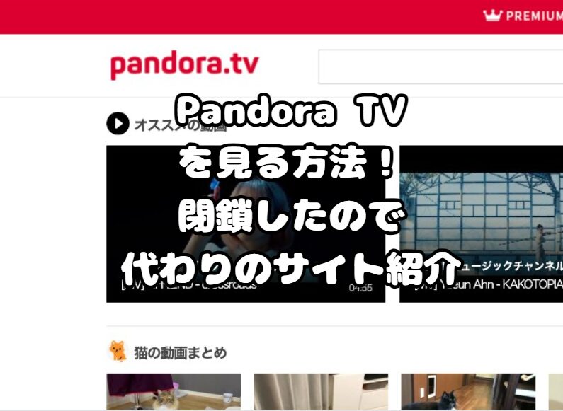 Pandora TVを見る方法！閉鎖したので代わりのサイト紹介